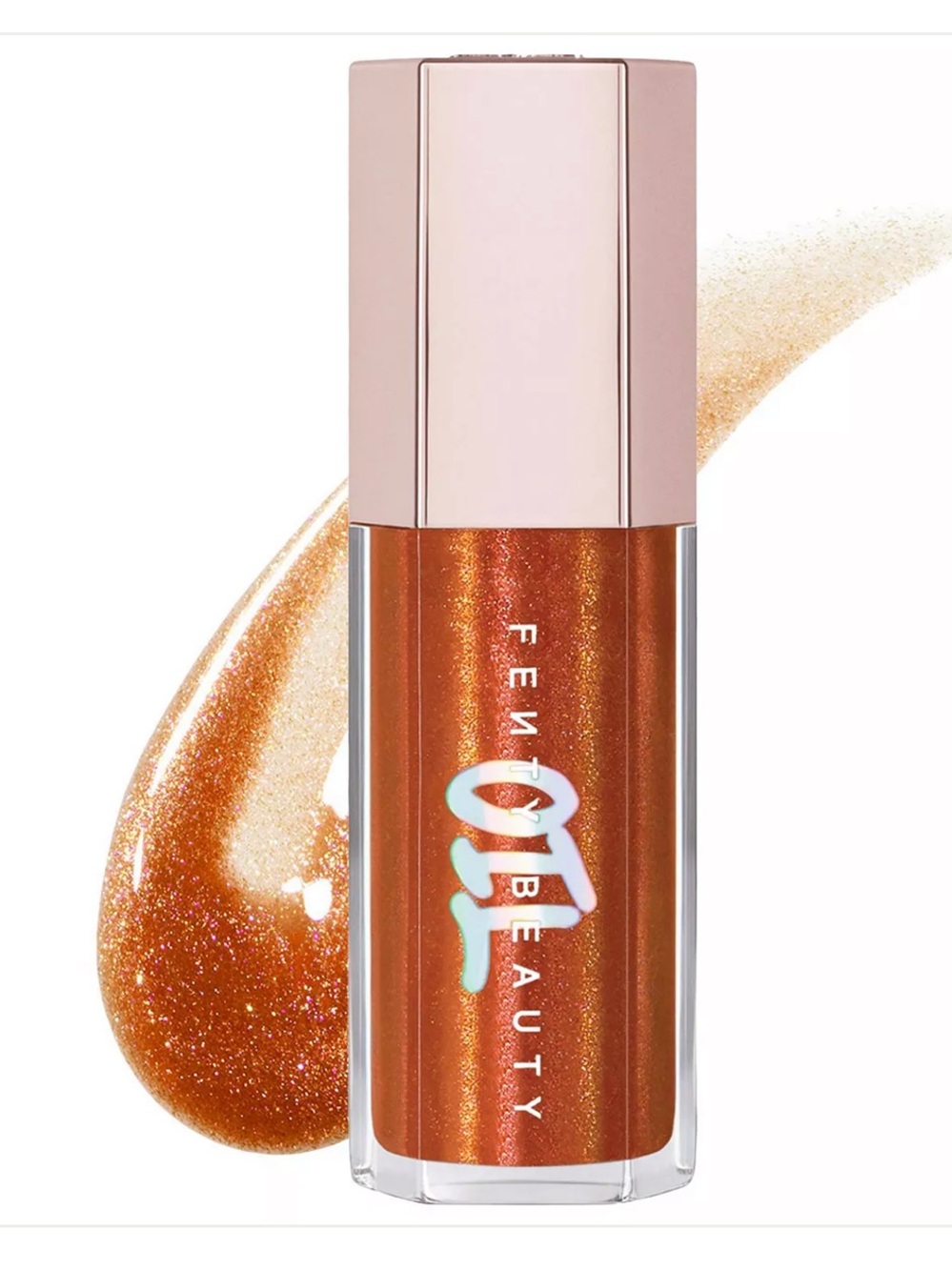 Fenty Beauty Gloss Bomb Lip Gloss in Frosted Bunz Sparkling Amber Gold
